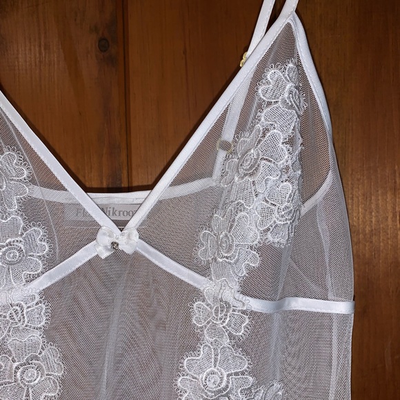 Flora Nikrooz White Bridal Wedding Chemise Nightgown Lingerie - Picture 11 of 16